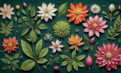 beautiful flower design, watercolor illustration beautiful flower design, watercolor illustration set of beautiful flowers, floral design