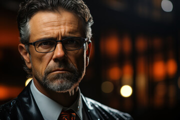 A close-up of a mediator's calm demeanor and unbiased approach. Generative Ai.