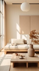 Interior of modern living room with sofa and coffee table