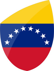 Venezuela flag in rugby icon style