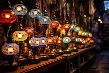 Fototapeta na wymiar lanterns in the city
