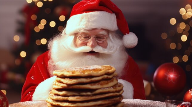 Festive Fun Breakfast: Homemade Santa and Christmas Tree Pancakes for Kids