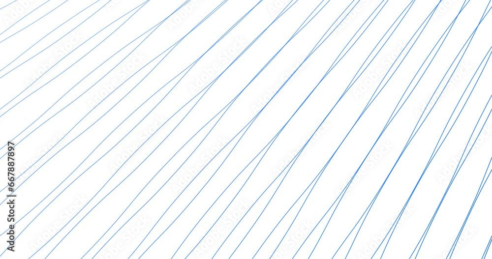 Poster abstract thin blue lines pattern loop white background.