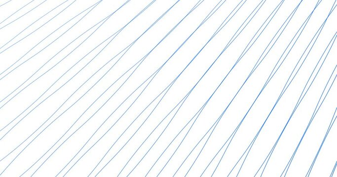  Abstract thin blue lines pattern loop white background.