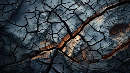Foto op Plexiglas Black old texture and background of burning wood coal, charred wood texture, burnt wood background, and blackened wood grain. © Ruslan Gilmanshin