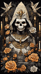 Fototapeta premium Halloween T-Shirt Design & Mobile Wallpaper