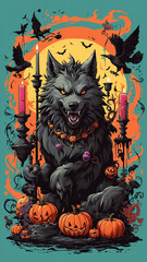 Halloween T-Shirt Design & Mobile Wallpaper