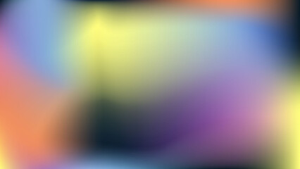 Obraz premium Festival vibe wallpaper. Neon orange tangerine lilac violet yellow dark blue background fon. Spooky witch pumpkin potion inspire concept. Mockup for postcards, presentation, social media, ads, flyers