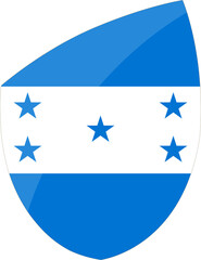Honduras flag in rugby icon style