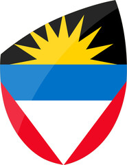 Antigua and Barbuda flag in rugby icon style