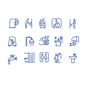 Wc Icons  ,vector Bathroom Icons