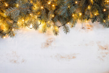 Christmas decoration on the wooden background	 - 667896824