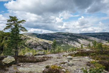 Fototapeta na wymiar Beautiful views on a hike in Norway