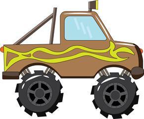 Monster truck illustration © Renata