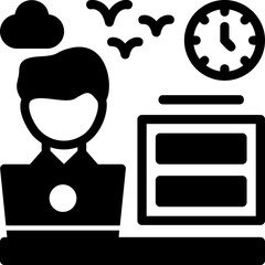 Remote office hours Icon