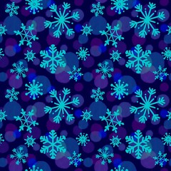 Christmas ice scribble seamless snowflakes pattern for wrapping paper and fabrics and linens and kids clothes print