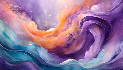 Fototapeta premium Abstract colorful painting texture on canvas background