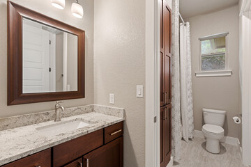 a home bathroom 