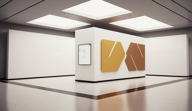 Empty indoor exhibition hall