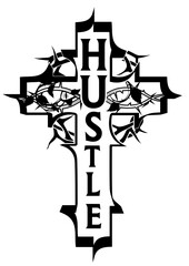 tattoo cross hustler vector