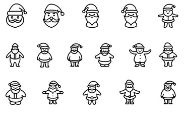icon santa claus cartoon character