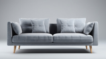 product image of stylish soft sofa against a white background, designed by high end designers from Finland and Japan