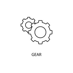 Gear concept line icon. Simple element illustration.Gear concept outline symbol design.