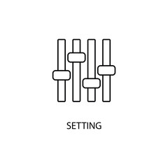 setting concept line icon. Simple element illustration.setting concept outline symbol design.