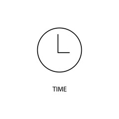 Clock concept line icon. Simple element illustration.Clock concept outline symbol design.