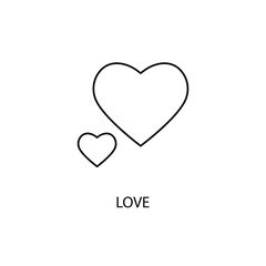 Heart concept line icon. Simple element illustration.Heart concept outline symbol design.