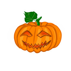 halloween pumpkin on white background