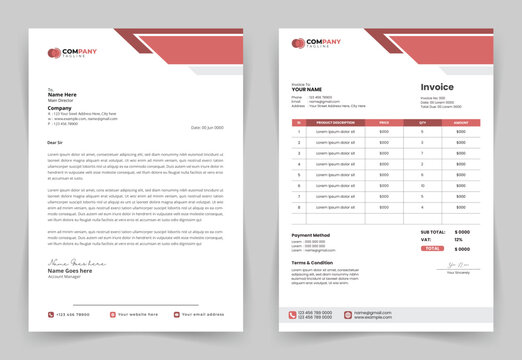 Modern Invoice and Letterhead Template Design