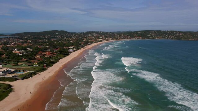 Geriba beach in Buzios, Brazil. Aerial view