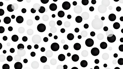 Vibrant Circles: Playful Black and White Polka Dot Wallpaper