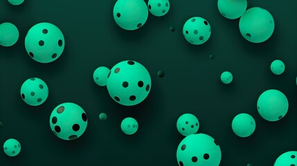 Fototapeta na wymiar Vibrant Circles: Playful Green Polka Dot Wallpaper