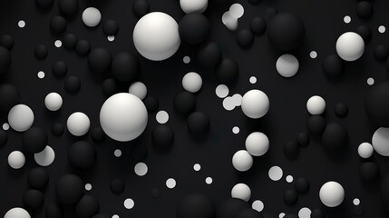 Vibrant Circles: Playful Black and White Polka Dot Wallpaper