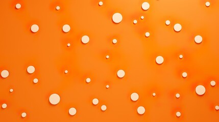 Vibrant Circles: Playful Orange Polka Dot Wallpaper