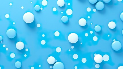Vibrant Circles: Playful Blue Polka Dot Wallpaper