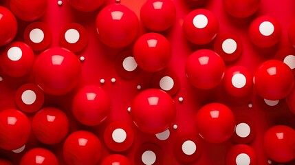 Vibrant Circles: Playful Red Polka Dot Wallpaper