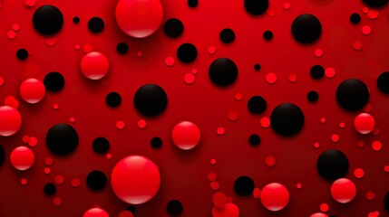 Vibrant Circles: Playful Red Polka Dot Wallpaper