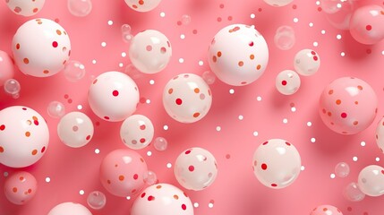 Vibrant Circles: Playful Pink Polka Dot Wallpaper