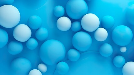Vibrant Circles: Playful Blue Polka Dot Wallpaper