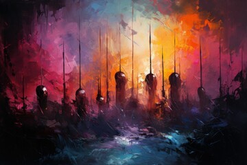 Sentient enchanted swords, whispering ancient battle strategies to their wielders - Generative AI