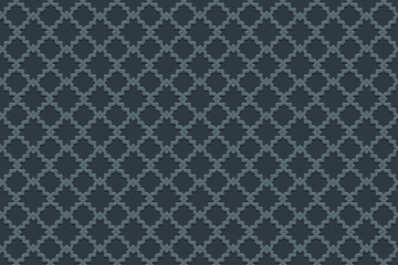 Embossed blue background, cover design. Boho style, handmade. Geometric ethnic decorative 3D pattern, press paper, leather. Vintage arabesques, ornaments of the East, Asia, India, Mexico, Aztec, Peru.