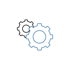 Gear concept line icon. Simple element illustration.Gear concept outline symbol design.