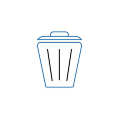 trash concept line icon. Simple element illustration.trash concept outline symbol design.