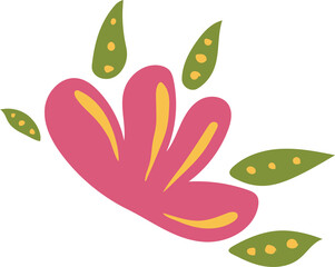 Hispanic Mexican culture. Traditional flower and scull elements. Fiesta, day of dead. Hand drawn vector elements. Vector illustration