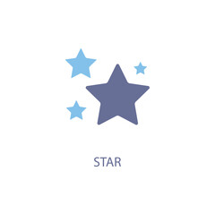 star concept line icon. Simple element illustration.star concept outline symbol design.