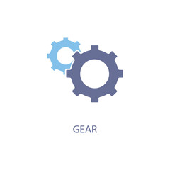 Gear concept line icon. Simple element illustration.Gear concept outline symbol design.