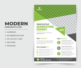 Modern Corporate or business flyer template with geometric shapes. business poster layout, corporate banners, and leaflets.